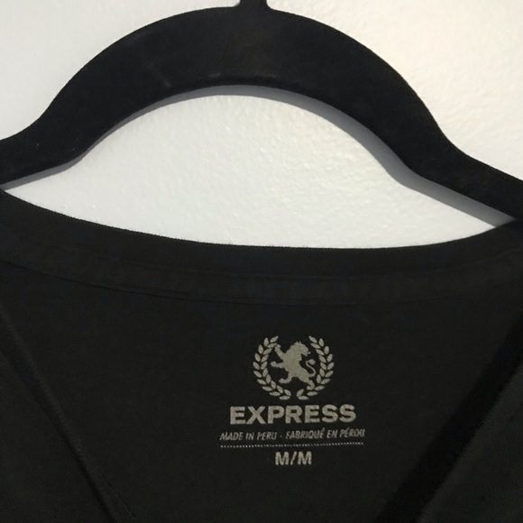 EXPRESS Medium Black Tee - Picture 3 of 3